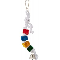 ICA BR100 Wooden Toy with Large Beads and Bell for Birds ICA BR100 Wooden Toy with Large Beads and Bell for Birds
