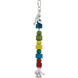 ICA BR101 Wooden Bird Toy with Large Beads and Bell ICA BR101 Wooden Bird Toy with Large Beads and Bell