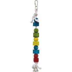 ICA BR101 Wooden Bird Toy with Large Beads and Bell ICA BR101 Wooden Bird Toy with Large Beads and Bell