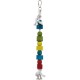 ICA BR101 Wooden Bird Toy with Large Beads and Bell ICA BR101 Wooden Bird Toy with Large Beads and Bell