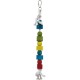 ICA BR101 Wooden Bird Toy with Large Beads and Bell ICA BR101 Wooden Bird Toy with Large Beads and Bell