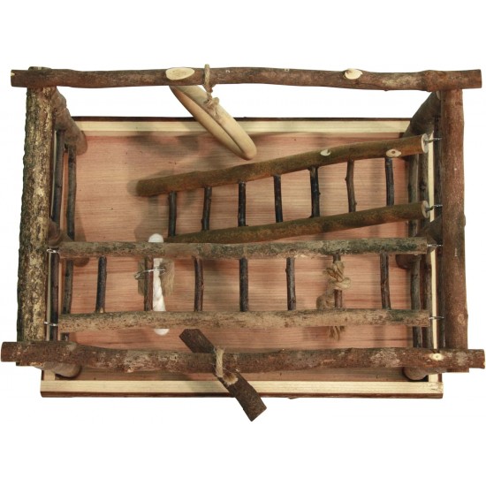 Kerbl Pet Bird Playground Natural Wood and Cotton 35 x 25 x 25 cm Kerbl Pet Bird Playground Natural Wood and Cotton 35 x 25 x 25 cm