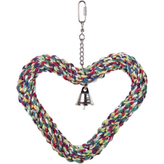 Nobby 31696 Cage Heart Cotton Flexible Toy with Bell Nobby 31696 Cage Heart Cotton Flexible Toy with Bell
