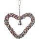 Nobby 31696 Cage Heart Cotton Flexible Toy with Bell Nobby 31696 Cage Heart Cotton Flexible Toy with Bell