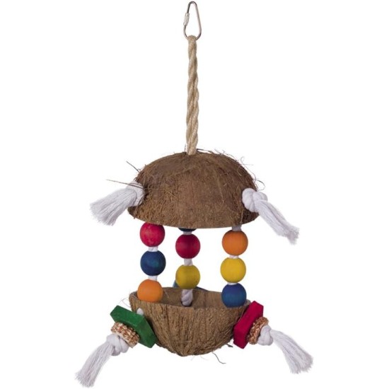 Nobby Cage Toy, Coconut, Diameter 15 cm, 34 cm Nobby Cage Toy, Coconut, Diameter 15 cm, 34 cm