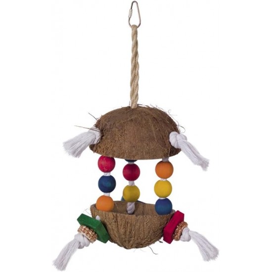 Nobby Cage Toy, Coconut, Diameter 15 cm, 34 cm Nobby Cage Toy, Coconut, Diameter 15 cm, 34 cm