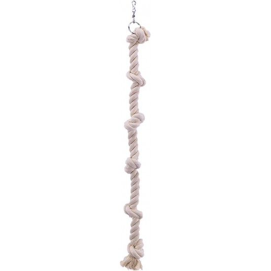 Nobby Cagetoy Climbing Rope Cotton 100 cm Diameter 25 mm 6 Knots Nobby Cagetoy Climbing Rope Cotton 100 cm Diameter 25 mm 6 Knots