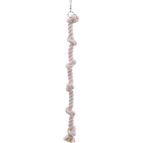 Nobby Cotton Climbing Rope with 6 Knots for Parrot, 100 cm x 25 mm Dia