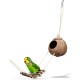Relaxdays Bird Toy Wooden Ladder Coconut Shell Bird Cage Accessories for Budgie Canary Bird Nest Natural 1 Piece Relaxdays Bird Toy Wooden Ladder Coconut Shell Bird Cage Accessories for Budgie Canary Bird Nest Natural 1 Piece