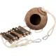 Relaxdays Bird Toy, Wooden Ladder, Coconut Shell, Bird Cage Accessories for Budgies, Canaries, Bird Nest, Natural Relaxdays Bird Toy, Wooden Ladder, Coconut Shell, Bird Cage Accessories for Budgies, Canaries, Bird Nest, Natural