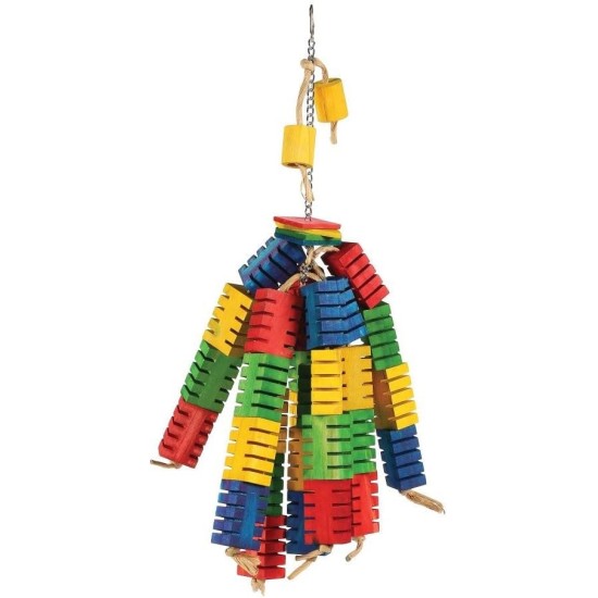 The Bird House Groovy Colour Blocks Bird Toy, Large The Bird House Groovy Colour Blocks Bird Toy, Large