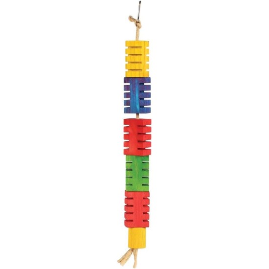 The Bird House Groovy Colour Blocks Bird Toy, Large The Bird House Groovy Colour Blocks Bird Toy, Large