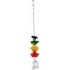 Trixie Colourful Wooden Toy with Chain and Rope, 30 cm, Pack of 4 Trixie Colourful Wooden Toy with Chain and Rope, 30 cm, Pack of 4