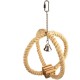 duvoplus, Sisal Rope & Block BBQ & Bell 33 x 22 x 22 cm, Beige, Birds, Beige, Birds