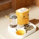 2-in-1 Automatic Cat Food & Water Dispenser Set - 1.5 L Water + 2.2 L Automatic Feeder, Large Dispenser Set for Cats, Small Dogs & Puppies, Long-Lasting Supply (Green) 2-in-1 Automatic Cat Food & Water Dispenser Set - 1.5 L Water + 2.2 L Automatic Feeder, Large Dispenser Set for Cats, Small Dogs & Puppies, Long-Lasting Supply (Green)