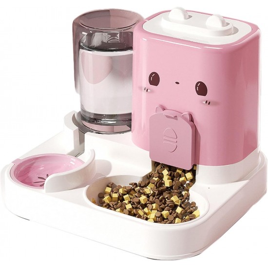 2-in-1 Automatic Cat Food & Water Dispenser Set - 1.5 L Water + 2.2 L Automatic Feeder, Large Dispenser Set for Cats, Small Dogs & Puppies, Long-Lasting Supply (Green) 2-in-1 Automatic Cat Food & Water Dispenser Set - 1.5 L Water + 2.2 L Automatic Feeder, Large Dispenser Set for Cats, Small Dogs & Puppies, Long-Lasting Supply (Green)