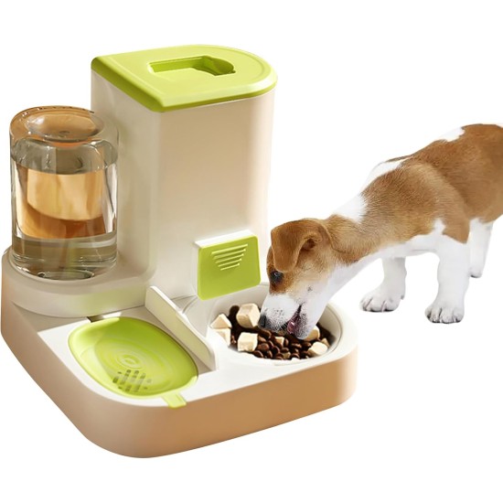 2-in-1 Automatic Food and Water Dispenser for Pets, Large Capacity Cat Feeder for Pets, Easy to Clean, for Wet/Dry Food 2-in-1 Automatic Food and Water Dispenser for Pets, Large Capacity Cat Feeder for Pets, Easy to Clean, for Wet/Dry Food