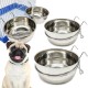 2 x Dog Cage Bowl Stainless Steel with Hooks Food Container 4 Sizes Hanging Food Bowl for Birds Parrot Small Dog BPS-11132x2 2 x Dog Cage Bowl Stainless Steel with Hooks Food Container 4 Sizes Hanging Food Bowl for Birds Parrot Small Dog BPS-11132x2