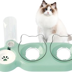 3 in 1 Cat Feeding Bowls, Cat Bowl Set, 15° Tilting Cat Bowls, Cat Accessories, Cat Bowl Set of 3, with Automatic Water Bottle, Cat Accessories, for Small and Medium Dogs and Cats 3 in 1 Cat Feeding Bowls, Cat Bowl Set, 15° Tilting Cat Bowls, Cat Accessories, Cat Bowl Set of 3, with Automatic Water Bottle, Cat Accessories, for Small and Medium Dogs and Cats