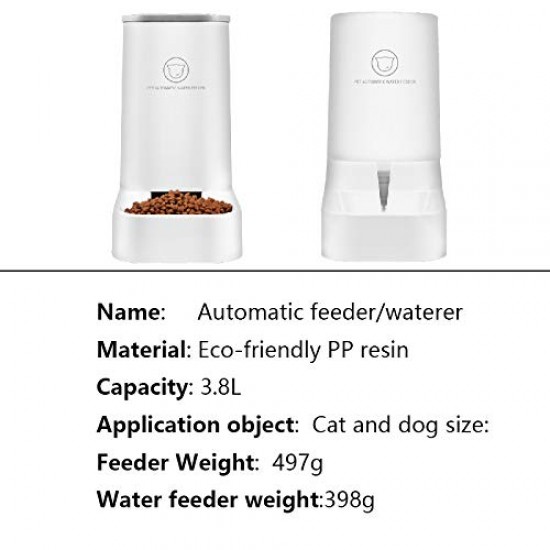 3.8 Pack Automatic Fountain Feeder Water Dispenser Dog Cat Food Accessories Pet Bowl BPA Free 3.8 Pack Automatic Fountain Feeder Water Dispenser Dog Cat Food Accessories Pet Bowl BPA Free