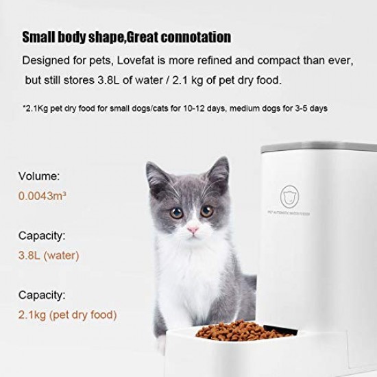 3.8 Pack Automatic Fountain Feeder Water Dispenser Dog Cat Food Accessories Pet Bowl BPA Free 3.8 Pack Automatic Fountain Feeder Water Dispenser Dog Cat Food Accessories Pet Bowl BPA Free