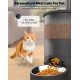 3L Automatic Cat Feeder 2 Bowls, 2.4G/5G WiFi Smart Cat Food Automatic with App Control, Feeder for Cats/Dogs, Timed Pet Feeder Programmable 1-10 Meals, 10s Meal Call