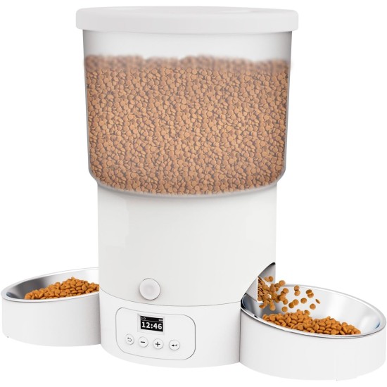 3L Automatic Cat Feeder 2 Bowls, 2.4G/5G WiFi Smart Cat Food Automatic with App Control, Feeder for Cats/Dogs, Timed Pet Feeder Programmable 1-10 Meals, 10s Meal Call 3L Automatic Cat Feeder 2 Bowls, 2.4G/5G WiFi Smart Cat Food Automatic with App Control, Feeder for Cats/Dogs, Timed Pet Feeder Programmable 1-10 Meals, 10s Meal Call