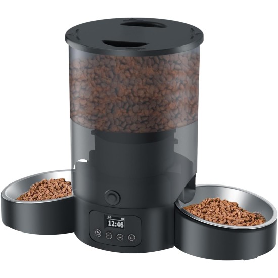 3L Automatic Cat Feeder 2 Bowls, 2.4G/5G WiFi Smart Cat Food Automatic with App Control, Feeder for Cats/Dogs, Timed Pet Feeder Programmable 1-10 Meals, 10s Meal Call 3L Automatic Cat Feeder 2 Bowls, 2.4G/5G WiFi Smart Cat Food Automatic with App Control, Feeder for Cats/Dogs, Timed Pet Feeder Programmable 1-10 Meals, 10s Meal Call
