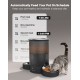 3L Automatic Cat Feeder 2 Bowls, 2.4G/5G WiFi Smart Cat Food Automatic with App Control, Feeder for Cats/Dogs, Timed Pet Feeder Programmable 1-10 Meals, 10s Meal Call