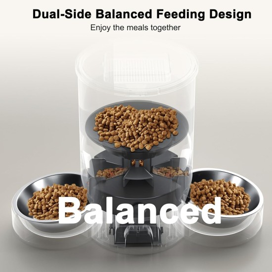 3L Automatic Cat Feeder 2 Bowls, 2.4G/5G WiFi Smart Cat Food Automatic with App Control, Feeder for Cats/Dogs, Timed Pet Feeder Programmable 1-10 Meals, 10s Meal Call 3L Automatic Cat Feeder 2 Bowls, 2.4G/5G WiFi Smart Cat Food Automatic with App Control, Feeder for Cats/Dogs, Timed Pet Feeder Programmable 1-10 Meals, 10s Meal Call