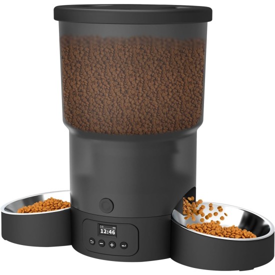 3L Automatic Cat Feeder 2 Bowls, 2.4G/5G WiFi Smart Cat Food Automatic with App Control, Feeder for Cats/Dogs, Timed Pet Feeder Programmable 1-10 Meals, 10s Meal Call 3L Automatic Cat Feeder 2 Bowls, 2.4G/5G WiFi Smart Cat Food Automatic with App Control, Feeder for Cats/Dogs, Timed Pet Feeder Programmable 1-10 Meals, 10s Meal Call