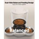 3L Automatic Cat Feeder 2 Bowls, 2.4G/5G WiFi Smart Cat Food Automatic with App Control, Feeder for Cats/Dogs, Timed Pet Feeder Programmable 1-10 Meals, 10s Meal Call