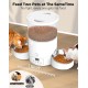 3L Automatic Cat Feeder 2 Bowls, 2.4G/5G WiFi Smart Cat Food Automatic with App Control, Feeder for Cats/Dogs, Timed Pet Feeder Programmable 1-10 Meals, 10s Meal Call