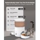 3L Automatic Cat Feeder 2 Bowls, 2.4G/5G WiFi Smart Cat Food Automatic with App Control, Feeder for Cats/Dogs, Timed Pet Feeder Programmable 1-10 Meals, 10s Meal Call