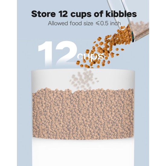 3L Automatic Cat Feeder 2 Bowls, 2.4G/5G WiFi Smart Cat Food Automatic with App Control, Feeder for Cats/Dogs, Timed Pet Feeder Programmable 1-10 Meals, 10s Meal Call 3L Automatic Cat Feeder 2 Bowls, 2.4G/5G WiFi Smart Cat Food Automatic with App Control, Feeder for Cats/Dogs, Timed Pet Feeder Programmable 1-10 Meals, 10s Meal Call