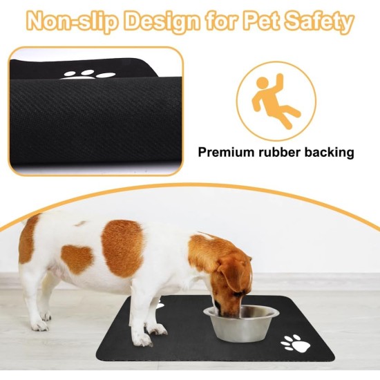40 x 60 cm Cat Feeding Mat Non-Slip Underlay Dog Bowl Absorbent Diatomite Mat Cat Bowl Quick Drying Bowl Mat Dog Non-Slip Feeding Bowl Mat Cat (Black) 40 x 60 cm Cat Feeding Mat Non-Slip Underlay Dog Bowl Absorbent Diatomite Mat Cat Bowl Quick Drying Bowl Mat Dog Non-Slip Feeding Bowl Mat Cat (Black)