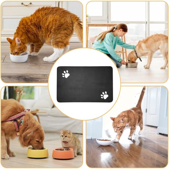40 x 60 cm Cat Feeding Mat Non-Slip Underlay Dog Bowl Absorbent Diatomite Mat Cat Bowl Quick Drying Bowl Mat Dog Non-Slip Feeding Bowl Mat Cat (Black) 40 x 60 cm Cat Feeding Mat Non-Slip Underlay Dog Bowl Absorbent Diatomite Mat Cat Bowl Quick Drying Bowl Mat Dog Non-Slip Feeding Bowl Mat Cat (Black)