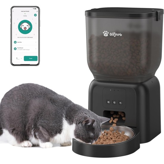 4L Automatic Cat Feeder, App Control, WiFi Intelligent Cat Food, 6 Meals a Day, Feeder for Cats/Dogs, Cat Feeder with Stainless Steel Bowl, White 4L Automatic Cat Feeder, App Control, WiFi Intelligent Cat Food, 6 Meals a Day, Feeder for Cats/Dogs, Cat Feeder with Stainless Steel Bowl, White