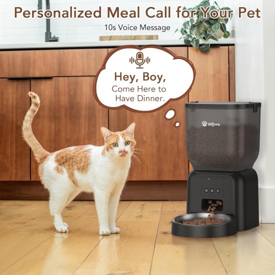 4L Automatic Cat Feeder, App Control, WiFi Intelligent Cat Food, 6 Meals a Day, Feeder for Cats/Dogs, Cat Feeder with Stainless Steel Bowl, White 4L Automatic Cat Feeder, App Control, WiFi Intelligent Cat Food, 6 Meals a Day, Feeder for Cats/Dogs, Cat Feeder with Stainless Steel Bowl, White