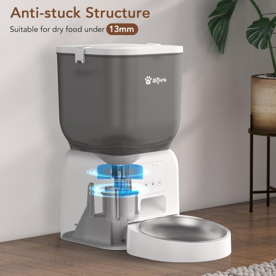 4L Automatic Cat Feeder, App Control, WiFi Intelligent Cat Food, 6 Meals a Day, Feeder for Cats/Dogs, Cat Feeder with Stainless Steel Bowl, White 4L Automatic Cat Feeder, App Control, WiFi Intelligent Cat Food, 6 Meals a Day, Feeder for Cats/Dogs, Cat Feeder with Stainless Steel Bowl, White