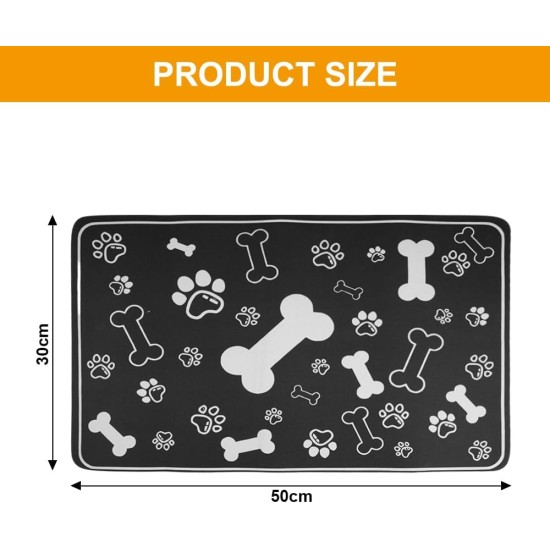 50 x 30 cm Bowl Mat Dogs and Cats, Waterproof Mat Dog Bowl, Non-Slip Feeding Bowl Mat, Absorbent Quick-Drying Dog Food Mat for Rain Mats, Play Mats, Bath Mats 50 x 30 cm Bowl Mat Dogs and Cats, Waterproof Mat Dog Bowl, Non-Slip Feeding Bowl Mat, Absorbent Quick-Drying Dog Food Mat for Rain Mats, Play Mats, Bath Mats