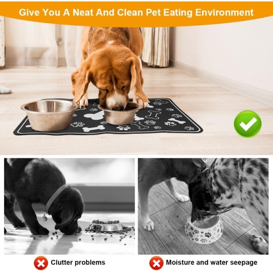 50 x 30 cm Bowl Mat Dogs and Cats, Waterproof Mat Dog Bowl, Non-Slip Feeding Bowl Mat, Absorbent Quick-Drying Dog Food Mat for Rain Mats, Play Mats, Bath Mats 50 x 30 cm Bowl Mat Dogs and Cats, Waterproof Mat Dog Bowl, Non-Slip Feeding Bowl Mat, Absorbent Quick-Drying Dog Food Mat for Rain Mats, Play Mats, Bath Mats
