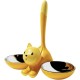 A Di Alessi Tigrito Cat Bowl in 18/10 Stainless Steel and Thermoplastic Resin, Black A Di Alessi Tigrito Cat Bowl in 18/10 Stainless Steel and Thermoplastic Resin, Black