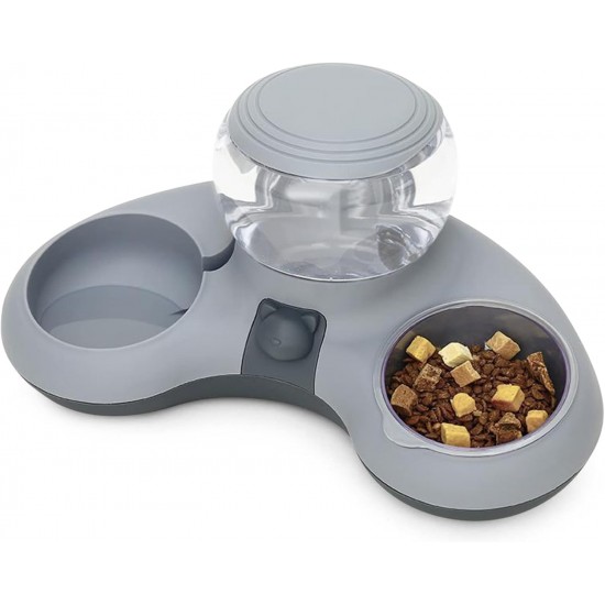 ALLSOPETS Double Bowl Cats 2 in 1 Feeding Bowl Cats Cat Food Bowls with Automatic Water Dispenser Removable Feeding Bowl for Small Dogs Cats Kittens Puppies Rabbits Pink B ALLSOPETS Double Bowl Cats 2 in 1 Feeding Bowl Cats Cat Food Bowls with Automatic Water Dispenser Removable Feeding Bowl for Small Dogs Cats Kittens Puppies Rabbits Pink B