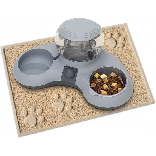 ALLSOPETS Double Bowl Cats 2 in 1 Feeding Bowl Cats Cat Food Bowls with Automatic Water Dispenser Removable Feeding Bowl for Small Dogs Cats Kittens Puppies Rabbits Pink B ALLSOPETS Double Bowl Cats 2 in 1 Feeding Bowl Cats Cat Food Bowls with Automatic Water Dispenser Removable Feeding Bowl for Small Dogs Cats Kittens Puppies Rabbits Pink B