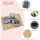 ALLSOPETS Double Bowl Cats 2 in 1 Feeding Bowl Cats Cat Food Bowls with Automatic Water Dispenser Removable Feeding Bowl for Small Dogs Cats Kittens Puppies Rabbits Pink B ALLSOPETS Double Bowl Cats 2 in 1 Feeding Bowl Cats Cat Food Bowls with Automatic Water Dispenser Removable Feeding Bowl for Small Dogs Cats Kittens Puppies Rabbits Pink B