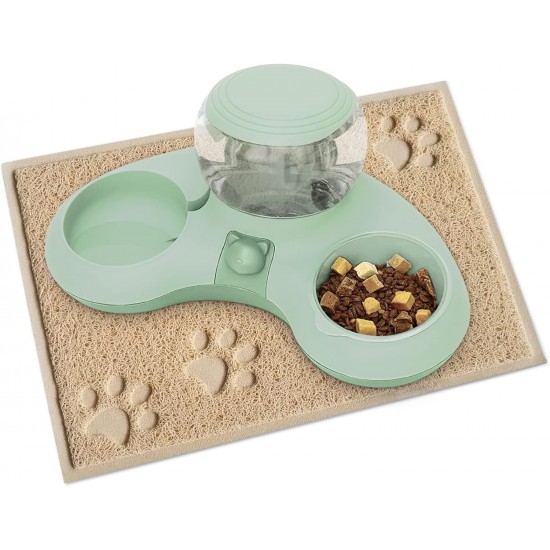 ALLSOPETS Double Bowl Cats 2 in 1 Feeding Bowl Cats Cat Food Bowls with Automatic Water Dispenser Removable Feeding Bowl for Small Dogs Cats Kittens Puppies Rabbits Pink B ALLSOPETS Double Bowl Cats 2 in 1 Feeding Bowl Cats Cat Food Bowls with Automatic Water Dispenser Removable Feeding Bowl for Small Dogs Cats Kittens Puppies Rabbits Pink B