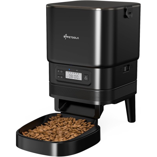 APETDOLA Automatic Cat Feeder, 2.4G WiFi Cat Food with App Control, 4L Automatic Feeder with Battery Operation, 10s Voice Recording, 1-10 Meals for Cats and Dogs, (Black, 2.4G) APETDOLA Automatic Cat Feeder, 2.4G WiFi Cat Food with App Control, 4L Automatic Feeder with Battery Operation, 10s Voice Recording, 1-10 Meals for Cats and Dogs, (Black, 2.4G)
