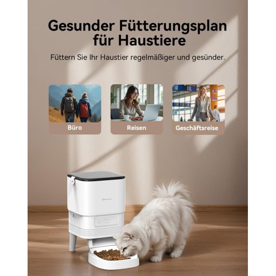 APETDOLA Automatic Cat Feeder, 2.4G WiFi Cat Food with App Control, 4L Automatic Feeder with Battery Operation, 10s Voice Recording, 1-10 Meals for Cats and Dogs, (Black, 2.4G) APETDOLA Automatic Cat Feeder, 2.4G WiFi Cat Food with App Control, 4L Automatic Feeder with Battery Operation, 10s Voice Recording, 1-10 Meals for Cats and Dogs, (Black, 2.4G)