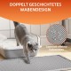 ASOBEAGE Cat Litter Mat: Double Layer Honeycomb Design - Makes Cat Litter Collect and Clean Easier, Waterproof, Scratch and Non-Slip Animal Friendly (61 x 38 cm, Grey, 2 Packs)